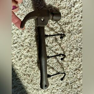 Cast Iron Hammer Wall Key Holder